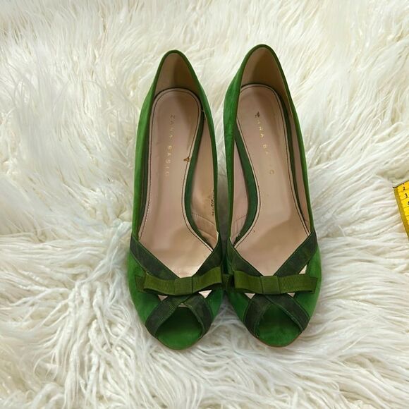 Vintage suede zara peep toe size 41 - Picture 1 of 6